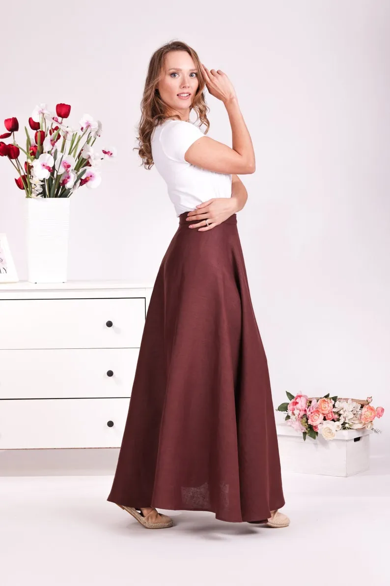 Tulip Wrap Maxi Skirt