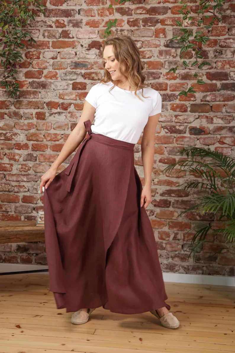 Tulip Wrap Maxi Skirt