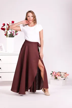 Tulip Wrap Maxi Skirt