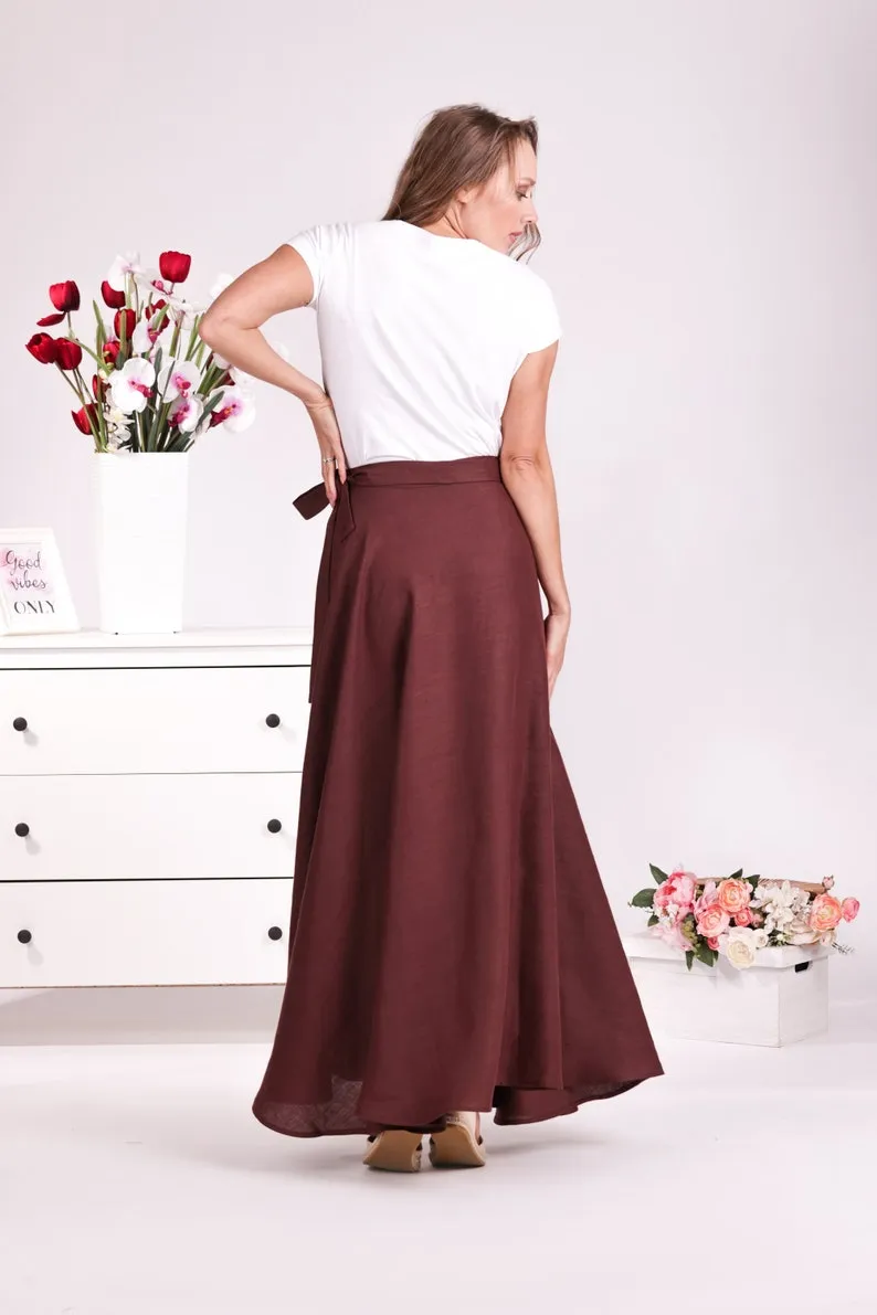 Tulip Wrap Maxi Skirt