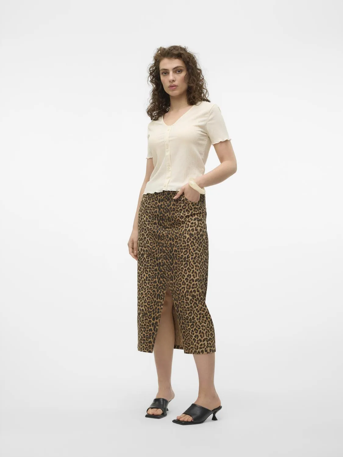 Veri High Waisted Skirt - Leo