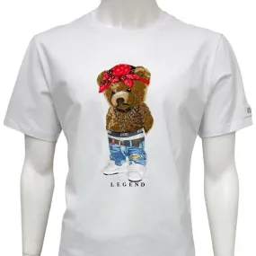 White bear printed men's graphic tees