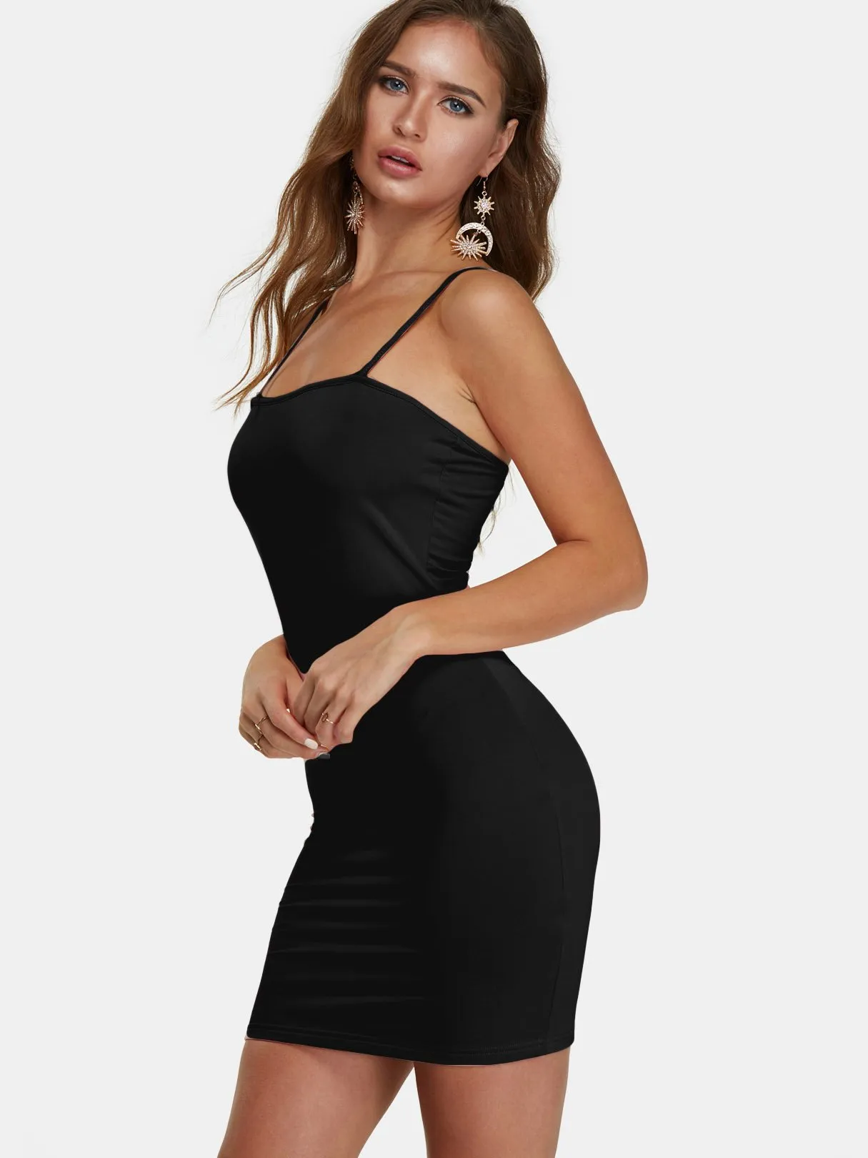 Wholesale Off The Shoulder Sleeveless Spaghetti Strap Bodycon Mini Dress