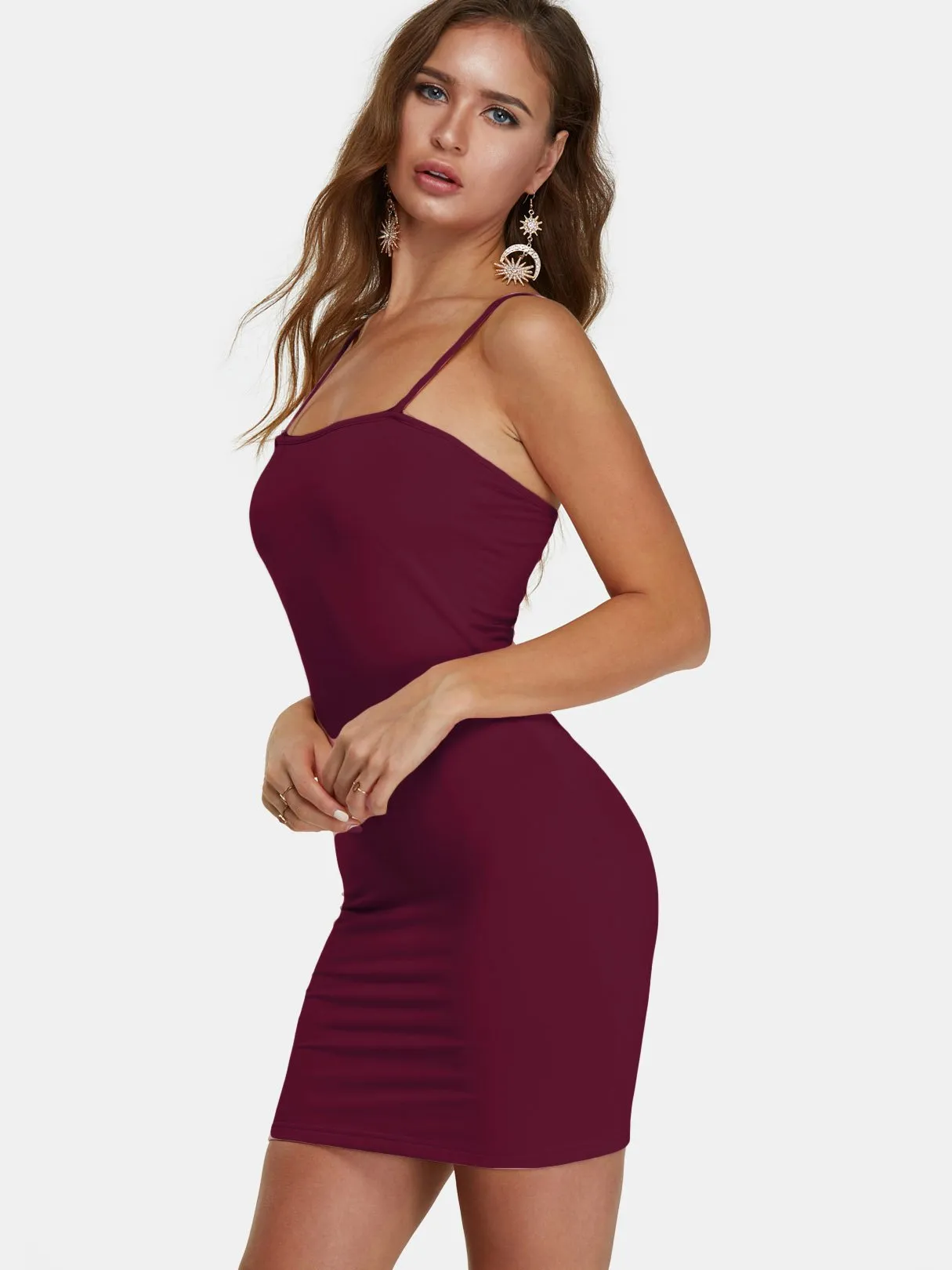 Wholesale Off The Shoulder Sleeveless Spaghetti Strap Bodycon Mini Dress