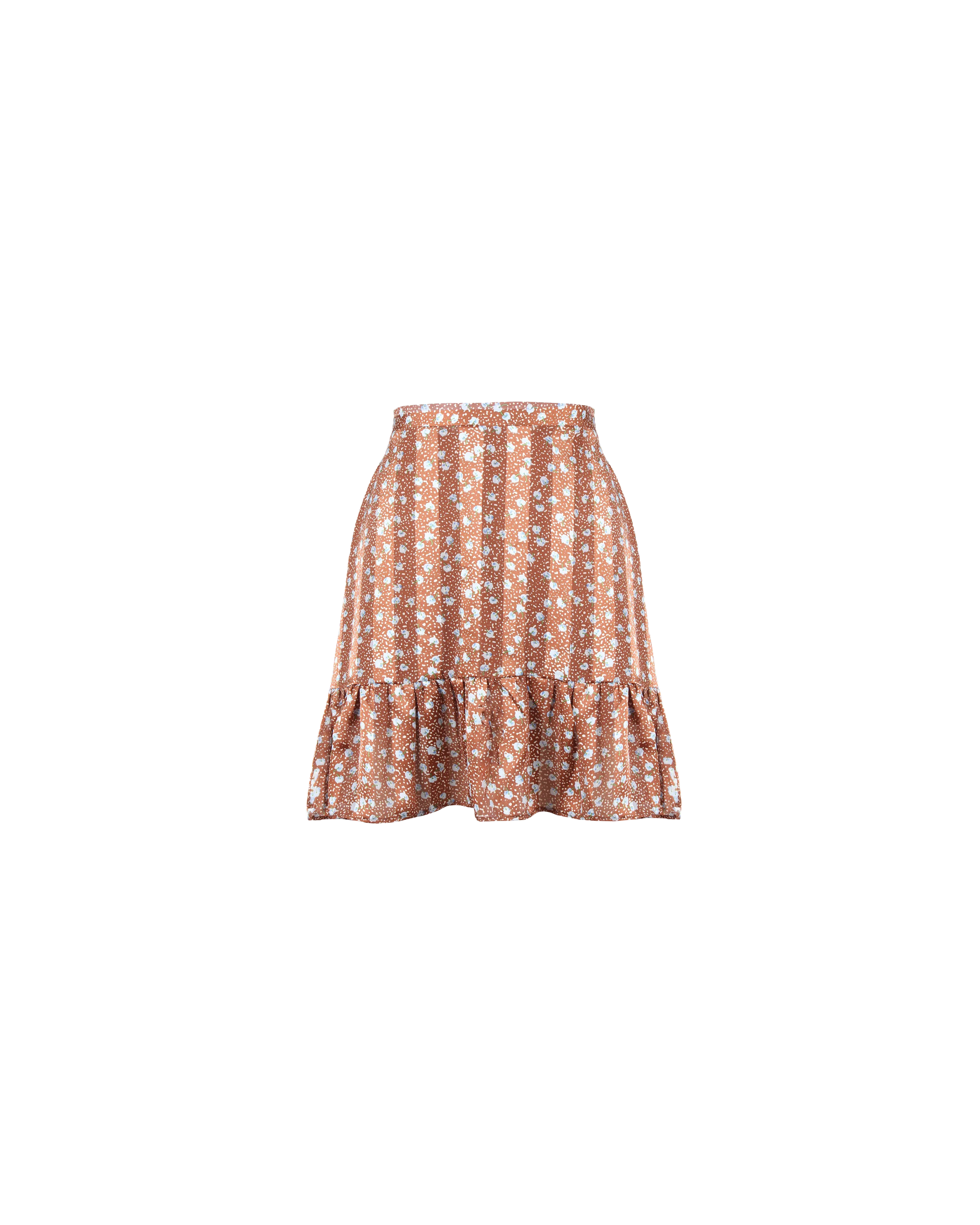 WILLOW MINISKIRT BROWN FLORAL