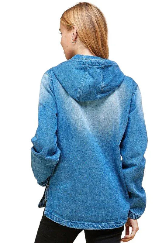 Women's Denim Hooded Jacket