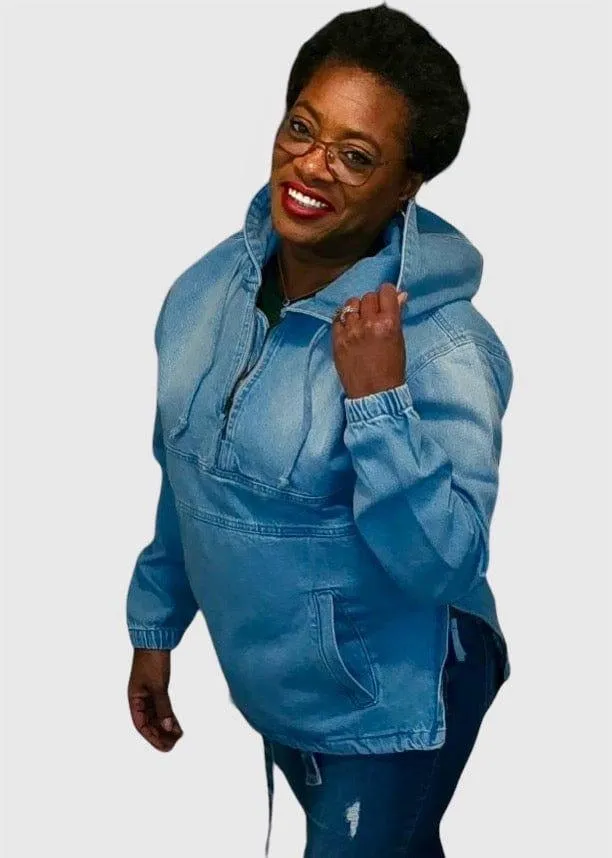 Women's Denim Hooded Jacket