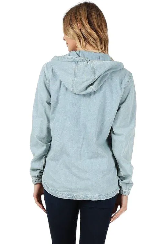 Women's Denim Hooded Jacket