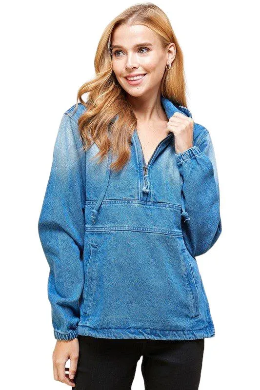 Women's Denim Hooded Jacket