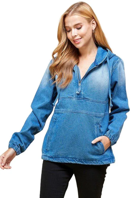 Women's Denim Hooded Jacket