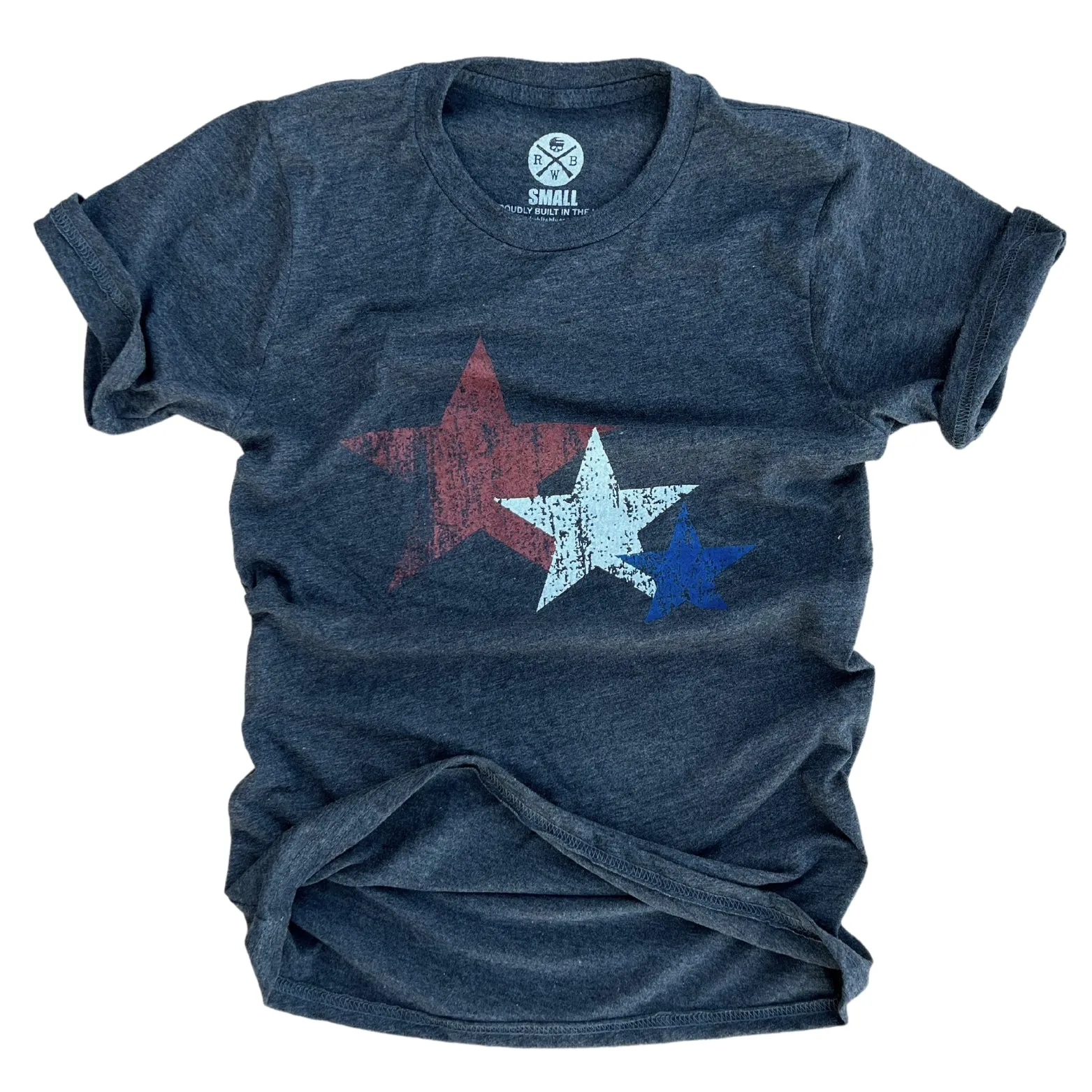 Women's Red White Blue Stars Patriotic T Shirt